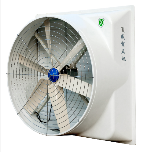 Industrial exhaust fan axial flow fan ventilation with auto shutters metal frp high standard air extractor for workshop