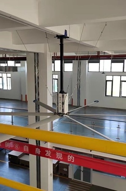 Industrial giant ceiling fan bldc HVLS fans with PMSM motor low consumption for workshop cattle shed commercial hall use