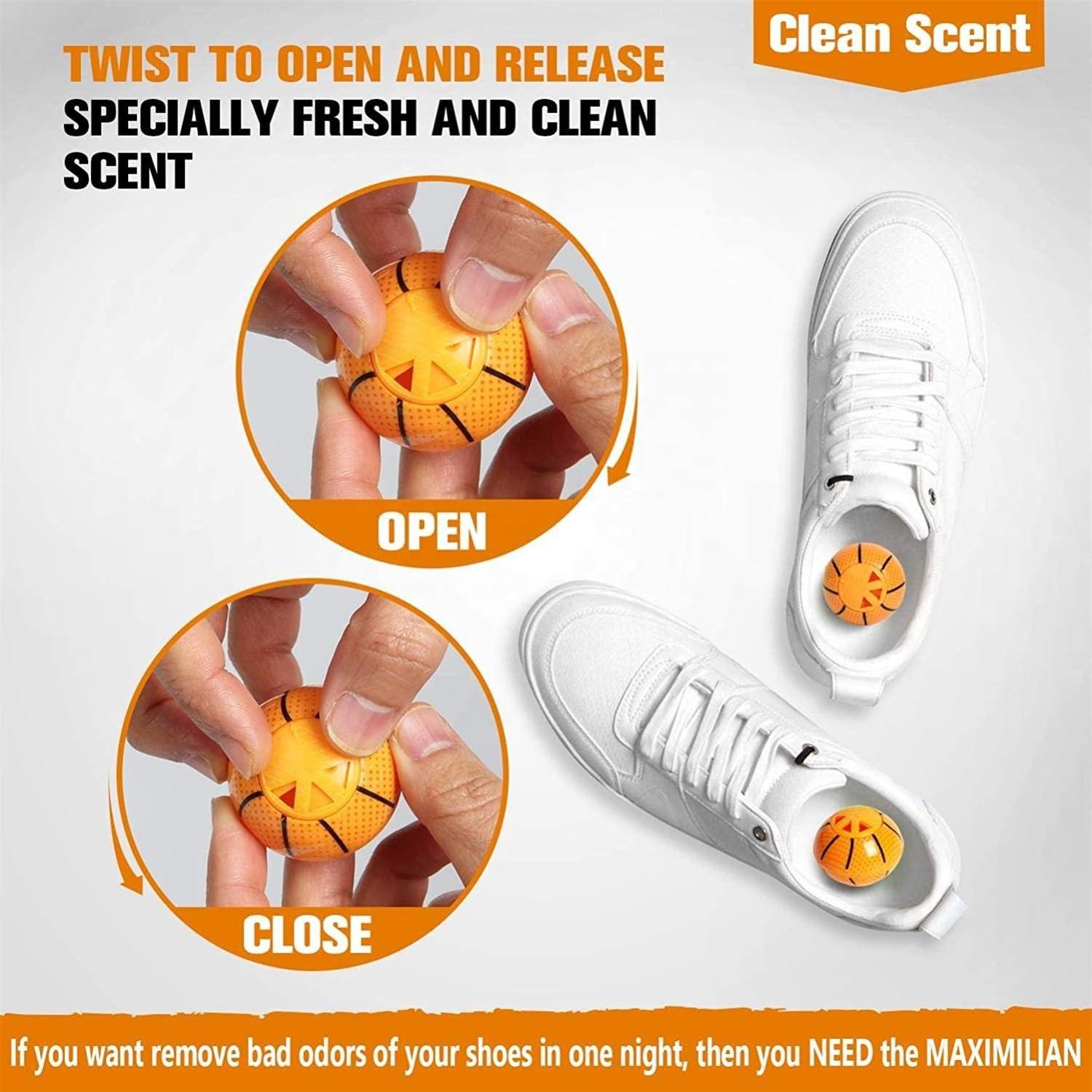 Factory Wholesale 6 In 1 Odor Eliminator Sneaker Freshener Deodorant Ball Shoes Deodorizers