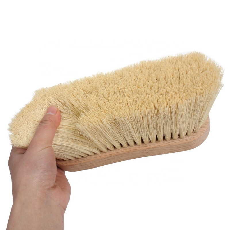 Custom Made Direct Manufacturer Horse Care Products Round Wood Horse Equipment Grooming Brush