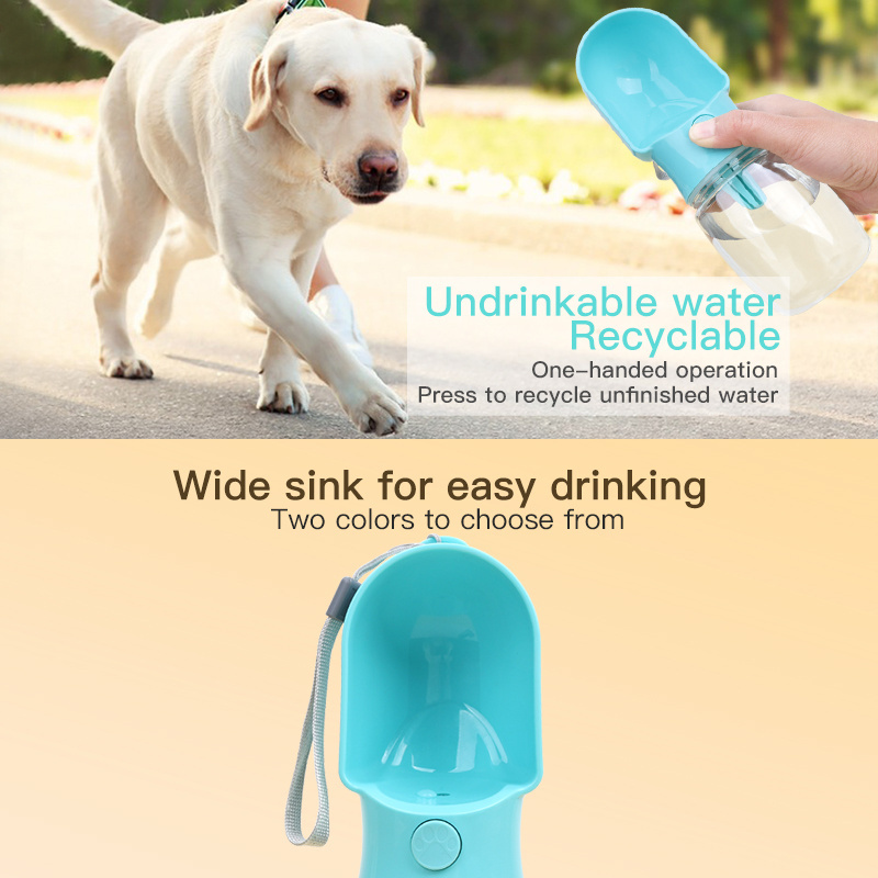 3 in 1 Portable Water Bottle For Dogs Outdoor Puppy Pet Travel Dog Drinking Water Bottle with Food Container Dispenser Bowl