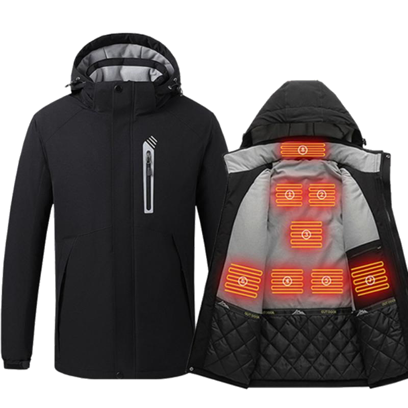 Custom winter jacket mans softshell jacket clothes battery usb long mens heated jacket