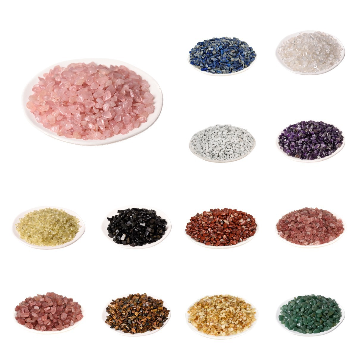 100g bulk wholesale rose quartz amethyst crystal natural healing gemstone gravel crystal chips