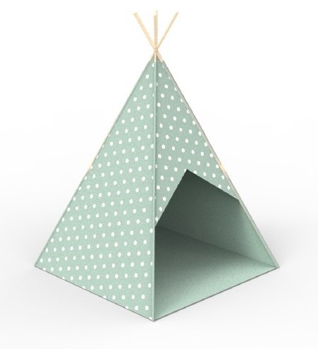 Children Tent Play Tipi Factory Direct Wholesale Durable Cute for Kids Children Teepee Indoor Playing Cotton Canvas Cloth, Wood