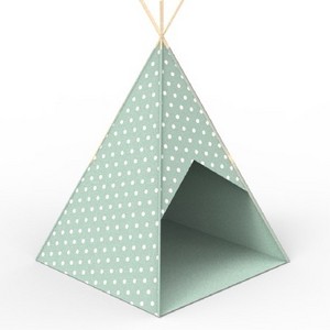 Children Tent Play Tipi Factory Direct Wholesale Durable Cute for Kids Children Teepee Indoor Playing Cotton Canvas Cloth, Wood