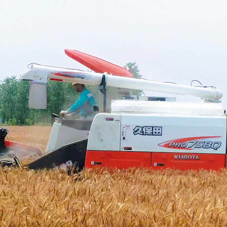 KubotaPRO758Q Mini Paddy Harvester Kubota Corn Mini Combine Harvester for Sale Seed Harvester