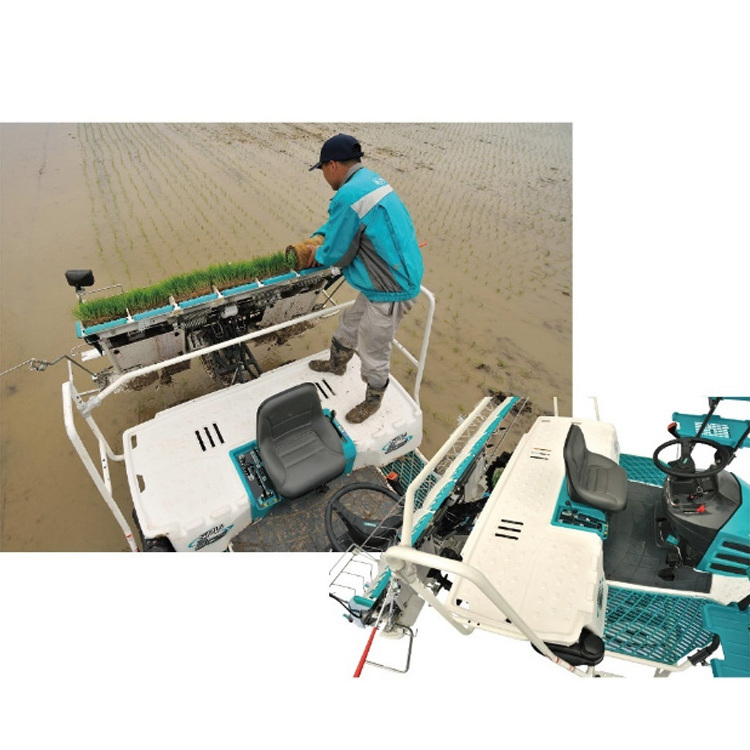 High speed kubota 8 rows riding rice transplanter paddy planting machine