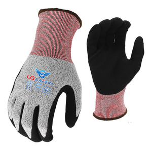 Level 5 Meat Cutting Kitchen Gloves Nitrile Coating Cut Resistant Gloves Dipping Anti Cut Hand Gloves