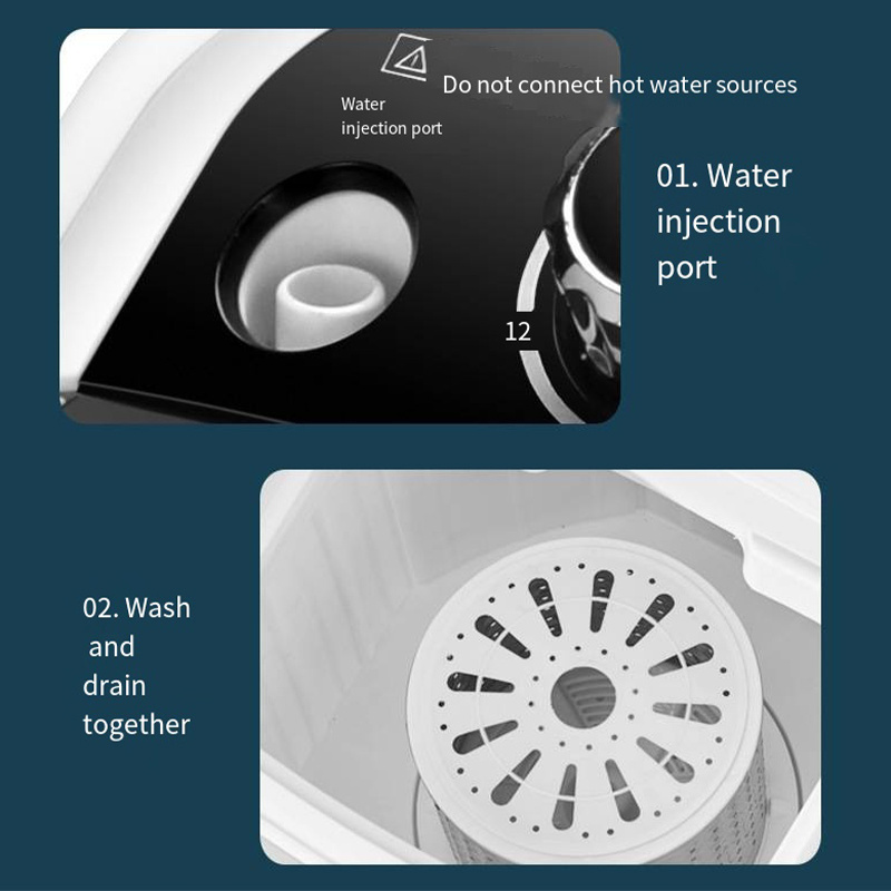 Mini Portable Washing Machine and Drying Clothes Plastic Laundry Foldable Shoe Dish Top-load Machines