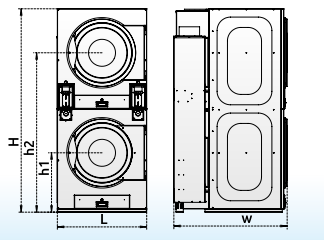 12kg 16kg 22kg  Stainless Steel Laundry Automatic Token Or Coin Operated Washing Machine And Dryer Carpet Washing And Drying