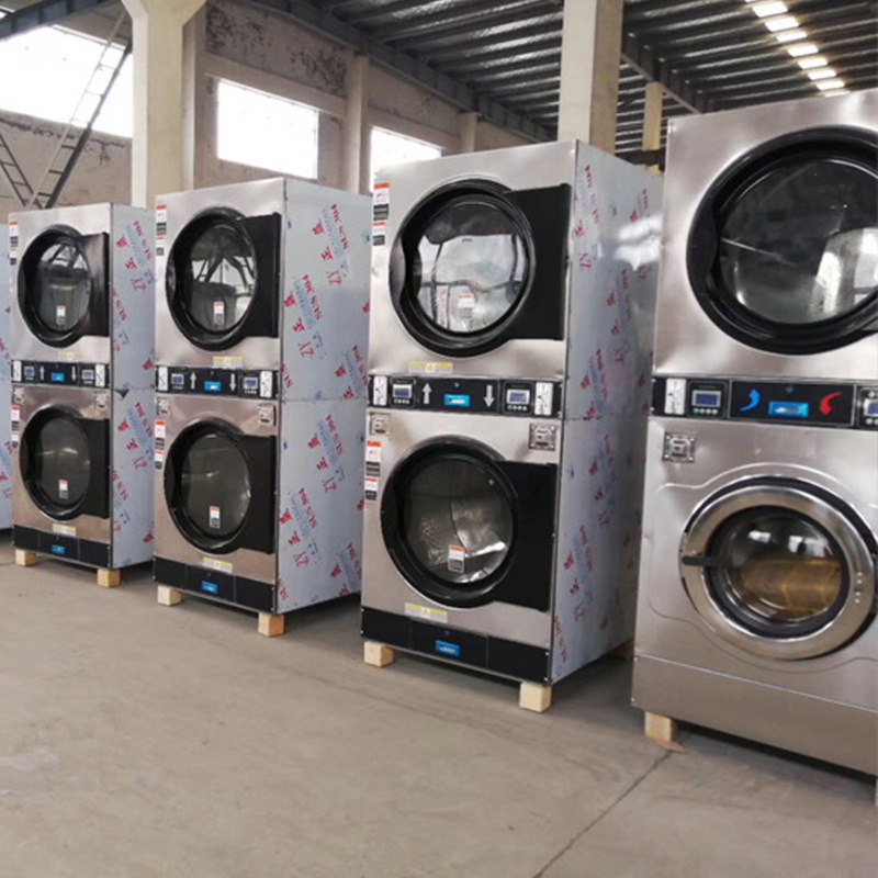 12kg 16kg 22kg  Stainless Steel Laundry Automatic Token Or Coin Operated Washing Machine And Dryer Carpet Washing And Drying