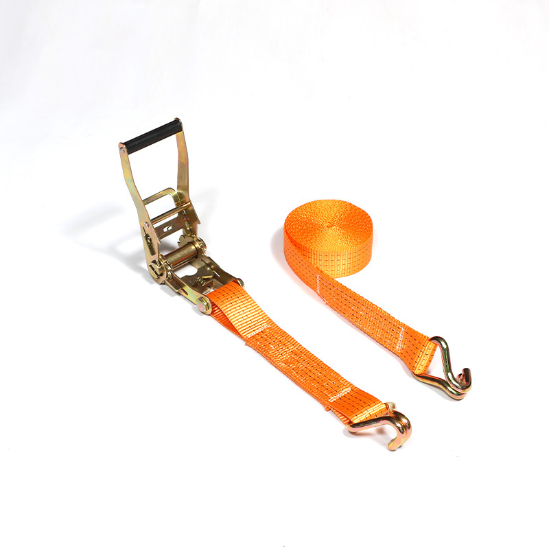 Reverse ratchet strap 2 inch CE certificated polyester auto retractable ratchet tie down strap