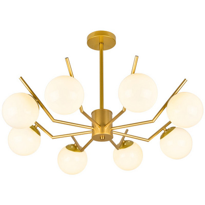 Mid Century Hotel Bedroom Living Room Semi Flush Mount Modern Sputnik Chandelier Light Fixture