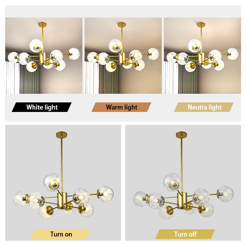 Advanced Simple Style Living Dining Room Flush Mount Dimmable Lamp Crystal  LED Ceiling Light