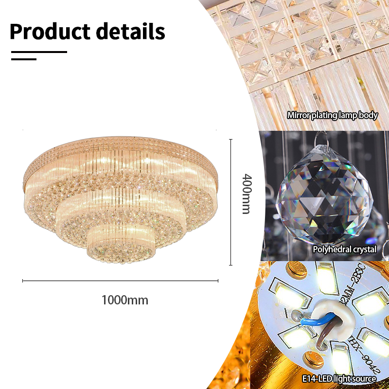 Luxury Ceiling Light LED Round Shape Modern Ceiling Lights Hotel Villa Bedroom Lights Ceiling