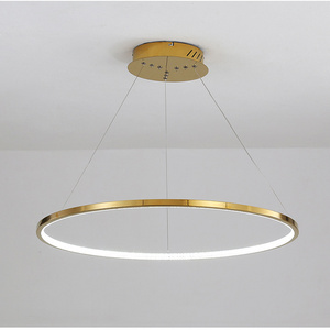 Modern LED Chandelier with Acrylic Shade,Round LED Chandelier  Brushed Nickel Fixture, Kitchen Island, Din