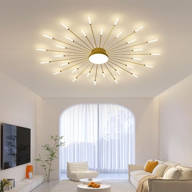 JS Lighting Indoor Creative Fireworks Acrylic Ceiling Lamps For Bedroom Living Room Modern Adjustable LED Chandelier Lights