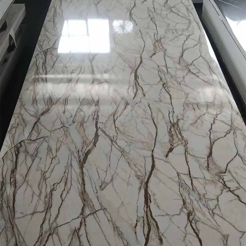 PVC Marble Board UV Coating Imitation Plastic Marble Sheet For Wall Panel Decoration