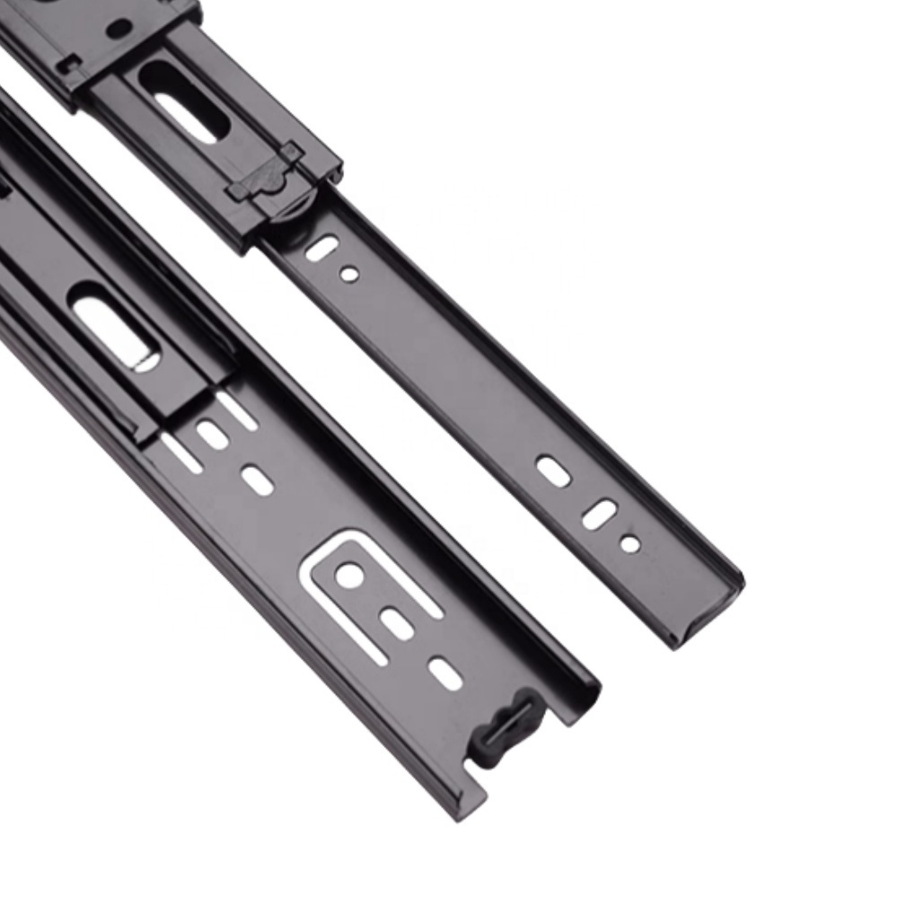 Black Soft Close Drawer Slides 24 Inch Cabinet Drawer Slides Metal Rear Mounting Brackets for Face Frame Cabinets