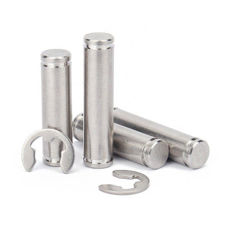 18-8 Stainless Steel Hitch Pin Double Grooved Ends Clevis Pins With Retaining Ring 6mm 45mm clevish pin double groove