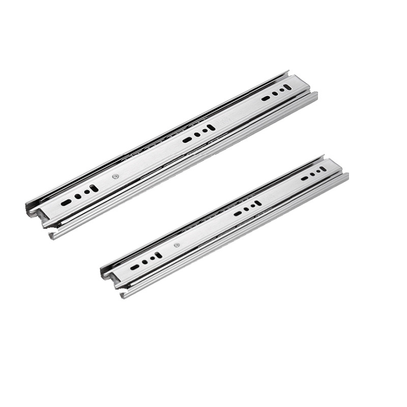 Factory Wholesale Oem Odm Cheap Price  Ball Bearing Slides 45mm 3-fold Kitchen Use Telescopic Channel Drawer Slide