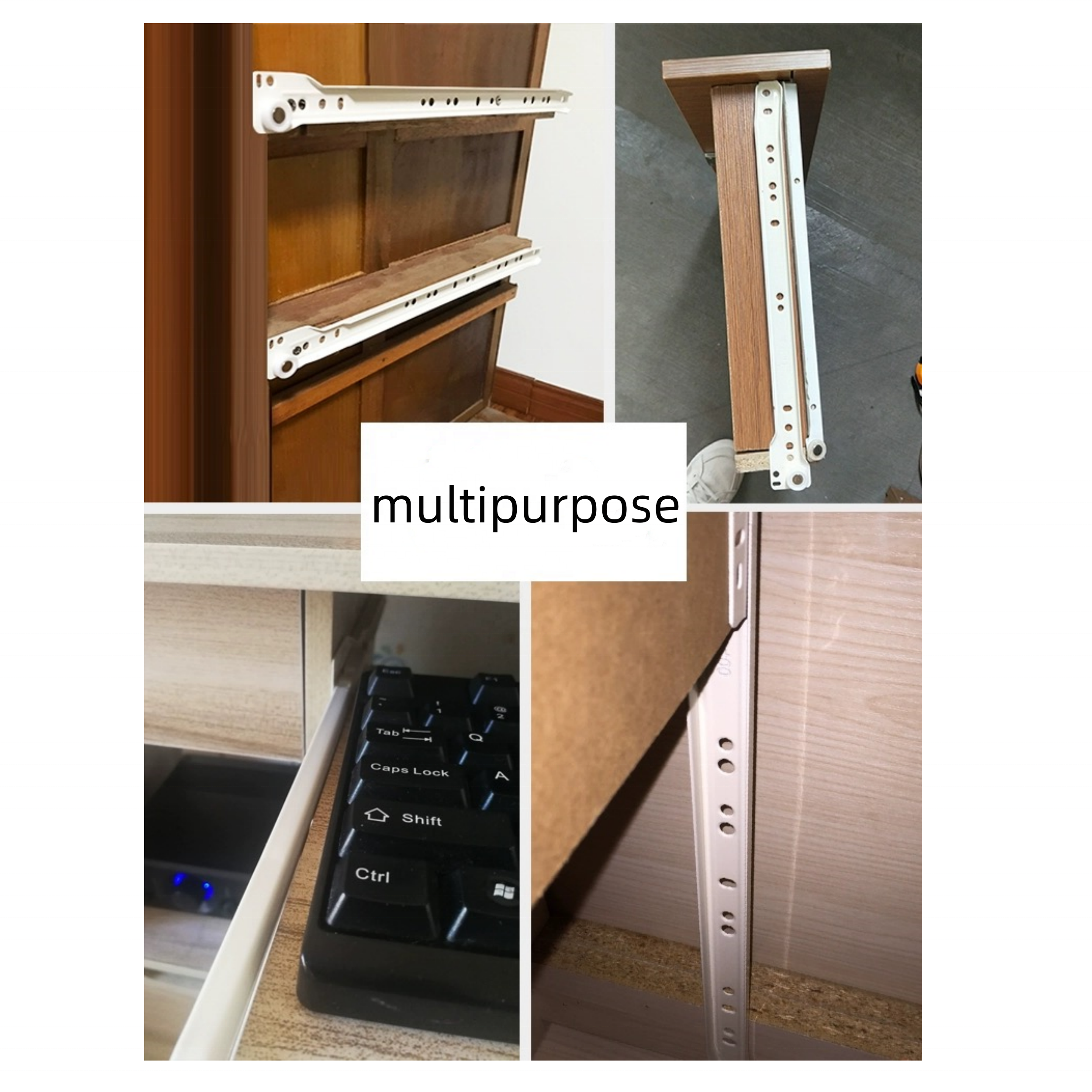 Replace Drawer Track Hardware  Self-Closing Design Fits Most Bottom/ Side-Mounted Drawer Systems Drawer Slide Kit