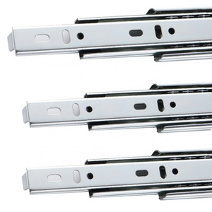 Furniture Hardware Extension 45 Width Telescopic Bedroom Kitchen Cabinet Drawer Slides Locking