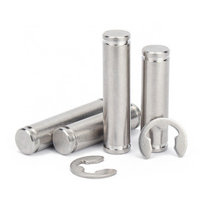 18-8 Stainless Steel Hitch Pin Double Grooved Ends Clevis Pins With Retaining Ring 6mm 45mm clevish pin double groove