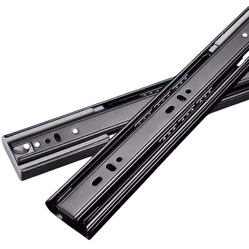 Black Soft Close Drawer Slides 24 Inch Cabinet Drawer Slides Metal Rear Mounting Brackets for Face Frame Cabinets