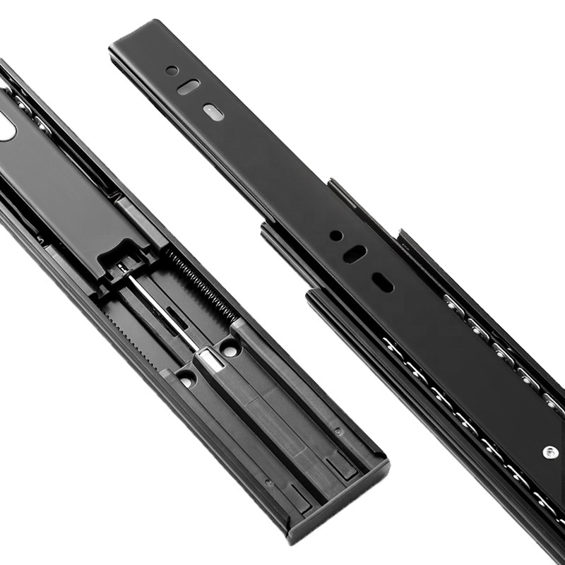 Black Soft Close Drawer Slides 24 Inch Cabinet Drawer Slides Metal Rear Mounting Brackets for Face Frame Cabinets