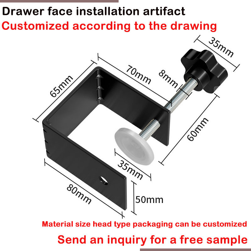 Customization Furniture Cabinet Desk Mount Fixing Clips Jig Accessories C Clamp Steel Drawer Front Installation Clamps