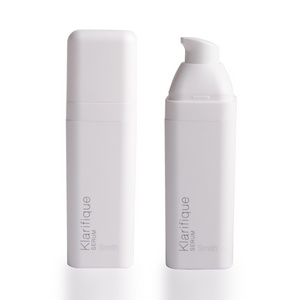 30ml white square plastic cosmetic lotion pump airless bottle