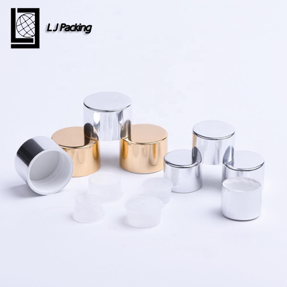 wholesale 24mm 28mm silver gold aluminum screw cap for cosmetic bottles