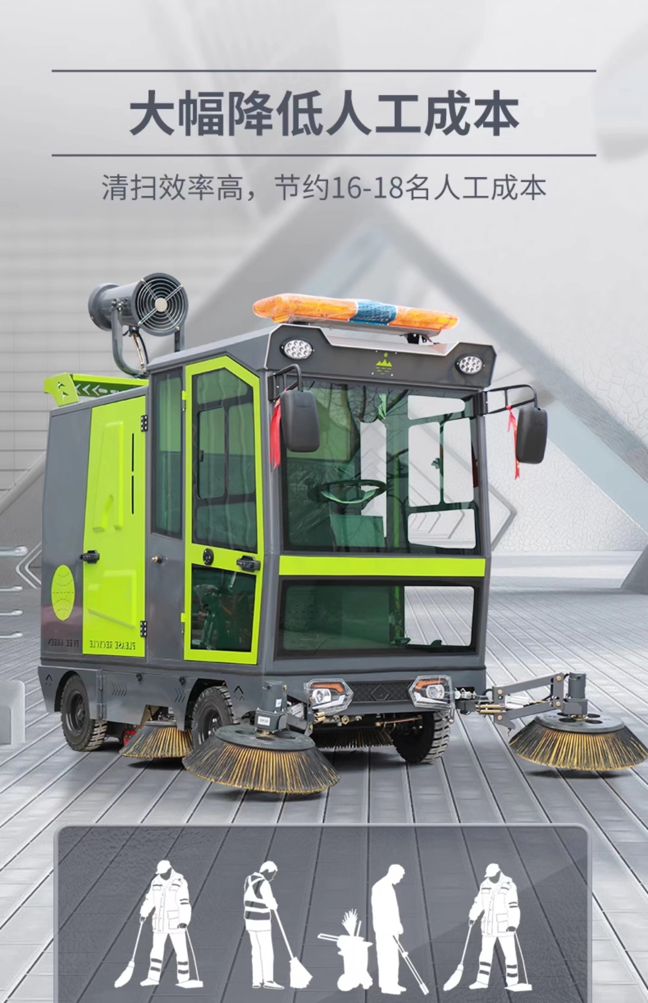 ride on floor  Sweeper Automatic Electric Ride-on  Battery Sweeper Driving Type Cleaning Equipment Floor Sweeper for supplier