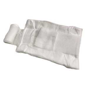 Medium Plain Wound Dressing Factory Production Cotton Pad With Gauze Bandage For Medical First Aid Individual Compressed Package