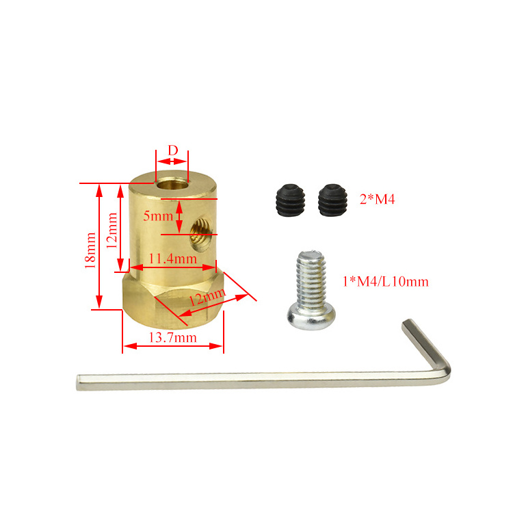 Brass Electric Motor Shaft Coupling Coupler for JGA25-310 JGA25-370 Gear Motor Single Phase Vibrator Motor with Handle for 25m