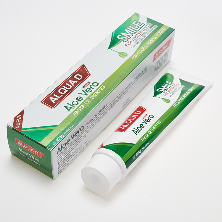 Fluoride free herbal tooth paste oem private label tooth whitening fresh breath aloe vera mint toothpaste for home