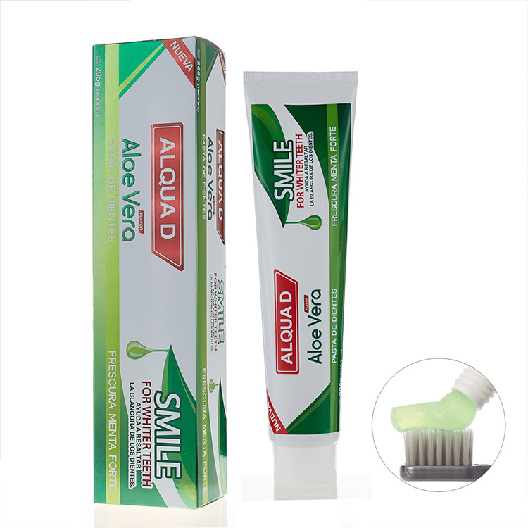 Fluoride free herbal tooth paste oem private label tooth whitening fresh breath aloe vera mint toothpaste for home