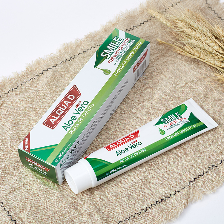 Fluoride free herbal tooth paste oem private label tooth whitening fresh breath aloe vera mint toothpaste for home