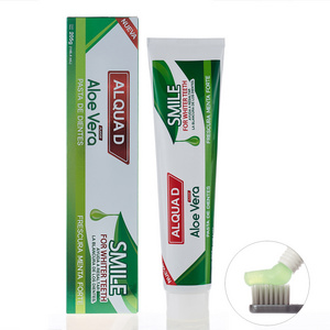 Custom fluoride free 100g /150g / 205g stain removal enamel repair teeth whitening aloe vera toothpaste