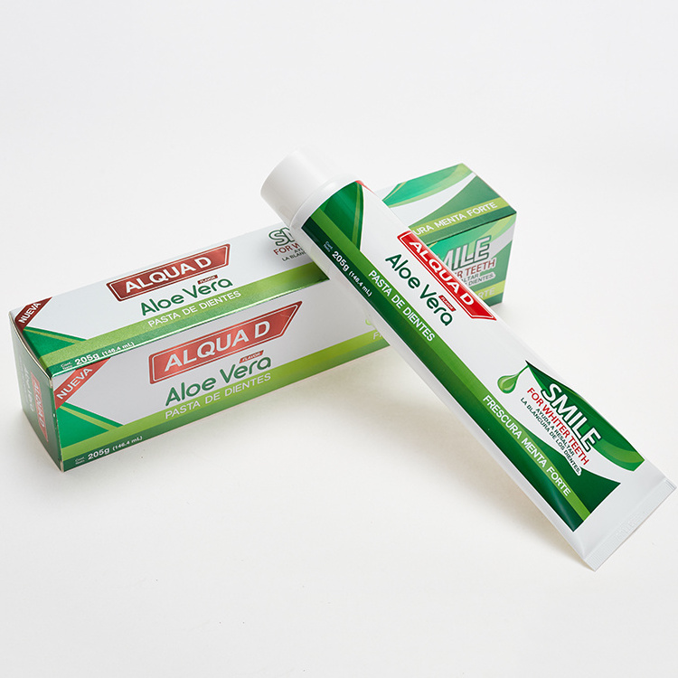 Fluoride free herbal tooth paste oem private label tooth whitening fresh breath aloe vera mint toothpaste for home