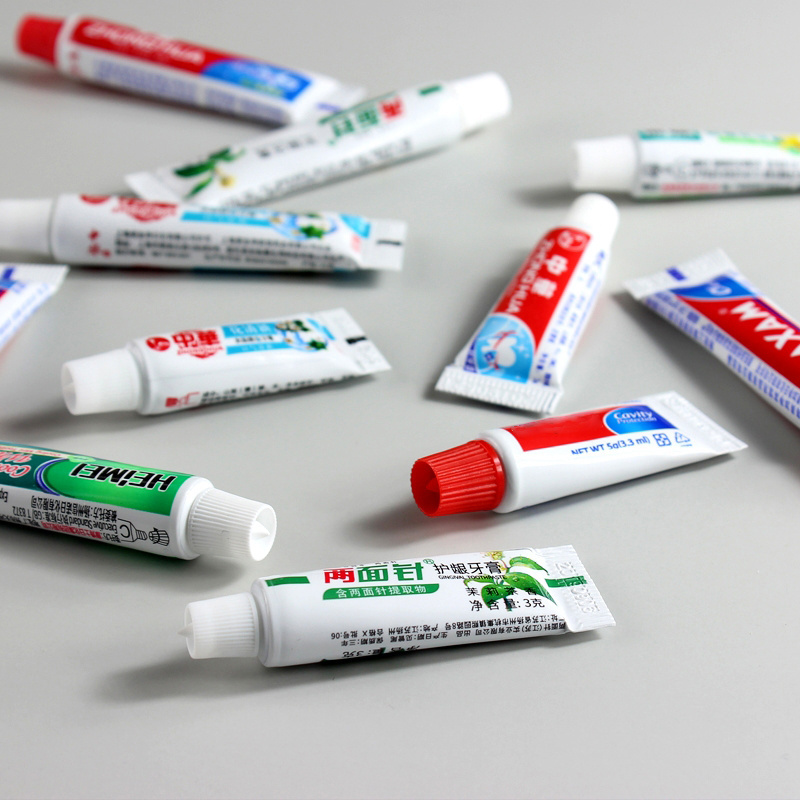 Wholesale cheap price OEM 3g / 5g / 6g / 10g / 15g / 20g / 25g disposable hotel travel size mini toothpaste