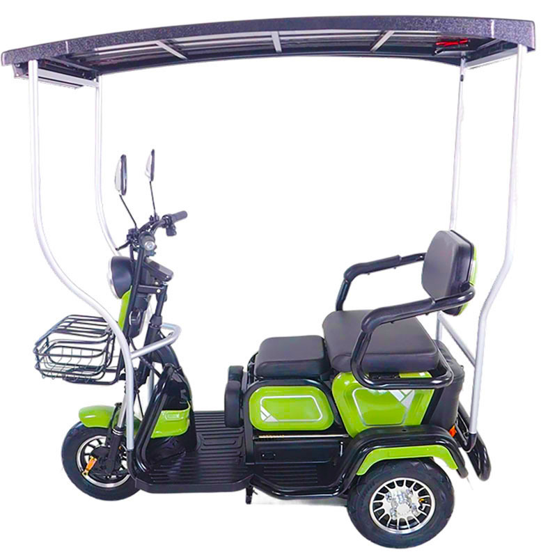 New style Solar Energy Powered Electric Tricycle 3 Wheel Motorcycle Solar