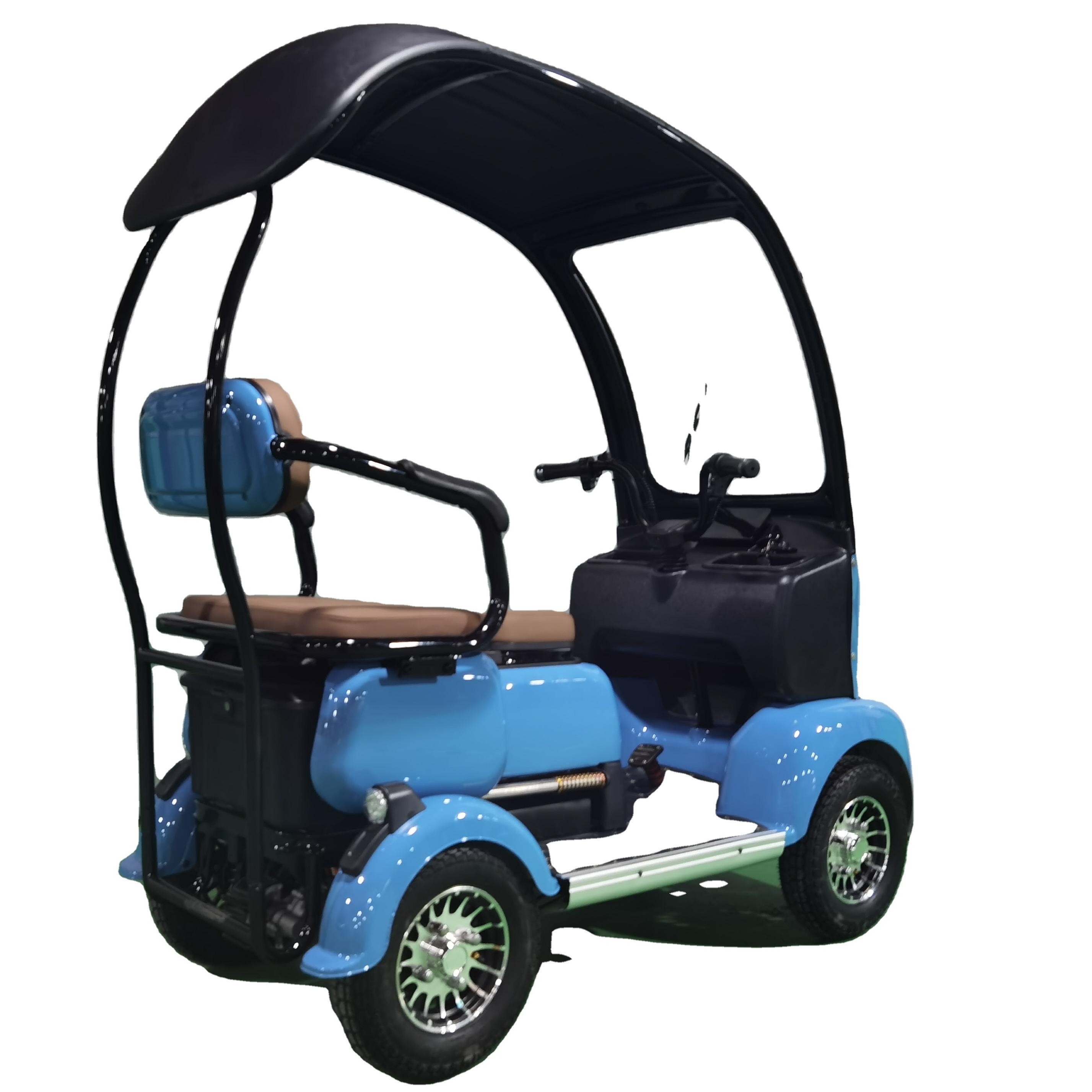 Electric Tricycles 4 Wheel Car Big Four Wheel Scooter Tricycle Adult With Roof