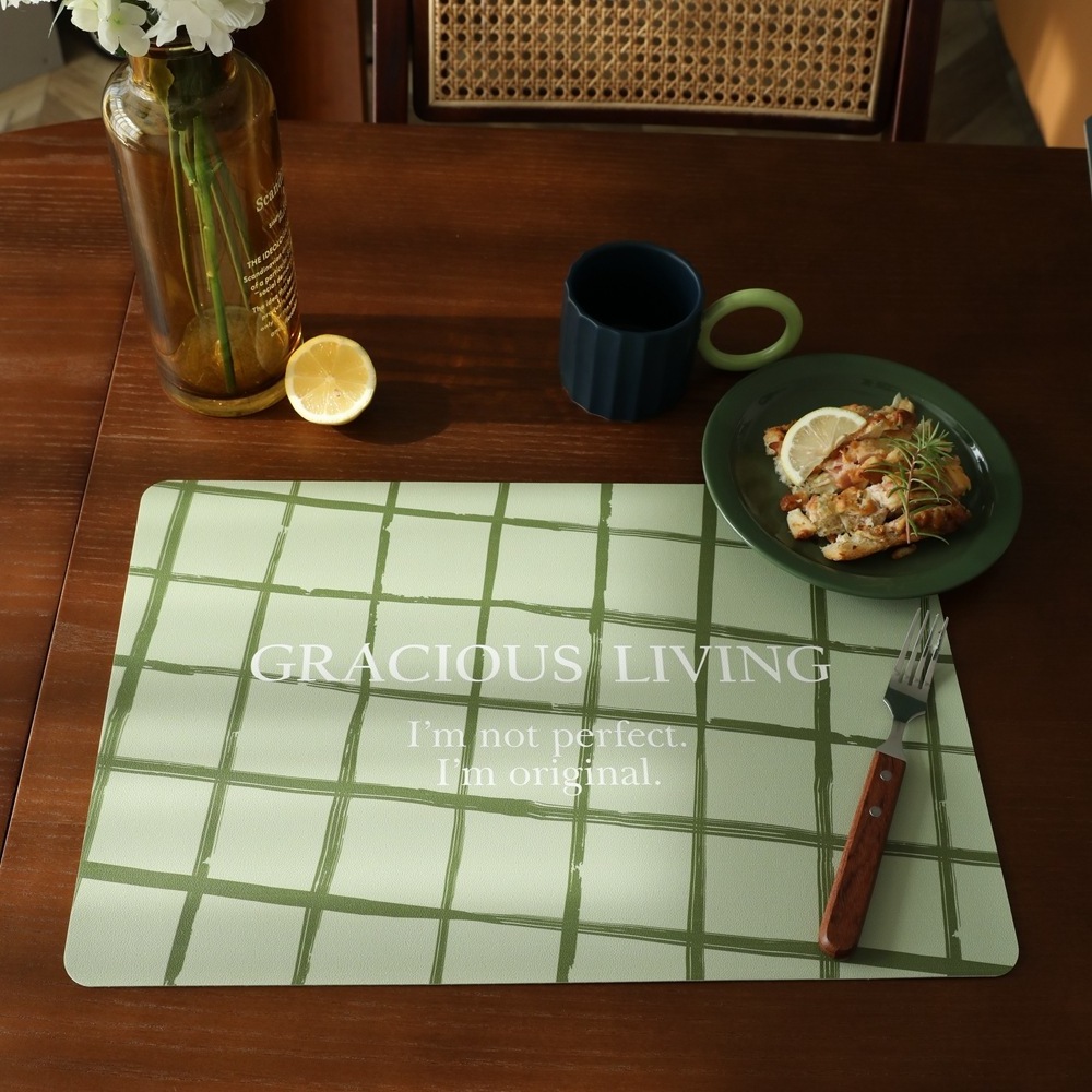 Restaurant plastic woven placemat dining plate dish mat placemats PVC table mats