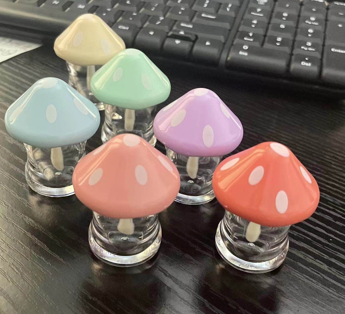 Unique Printed Mushroom Shape 5ml Kids Lip Gloss Bottle Wholesale Liquid Lipstick Container Lip gloss Tube