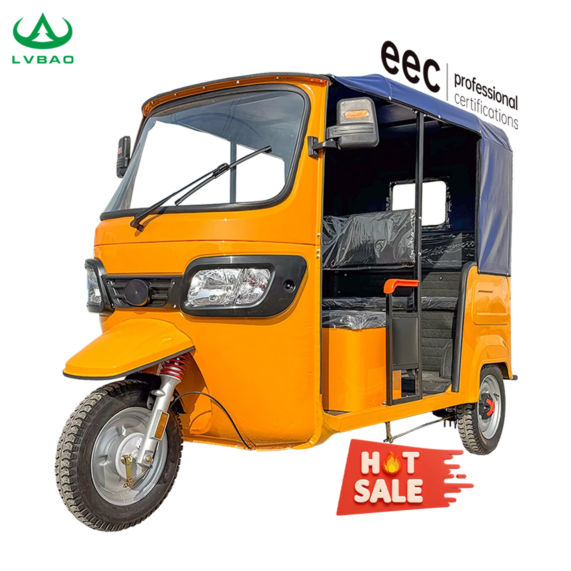 LB-ZK3WY  Factory Supply Electric Rickshaw Passenger Tricycle Taxi Moto Bajaj Style  3 Wheeler Tuk Tuk Taxi