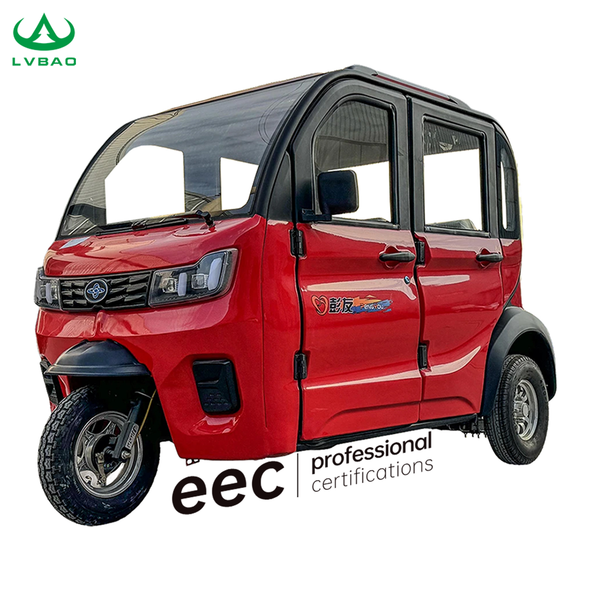 LB-ZRJS Wheel Motorcycle with Passenger Seat Taxi Tricycles Passenger Enclosed Cabin 3 Wheel Electric Scooter 60V Closed Eec