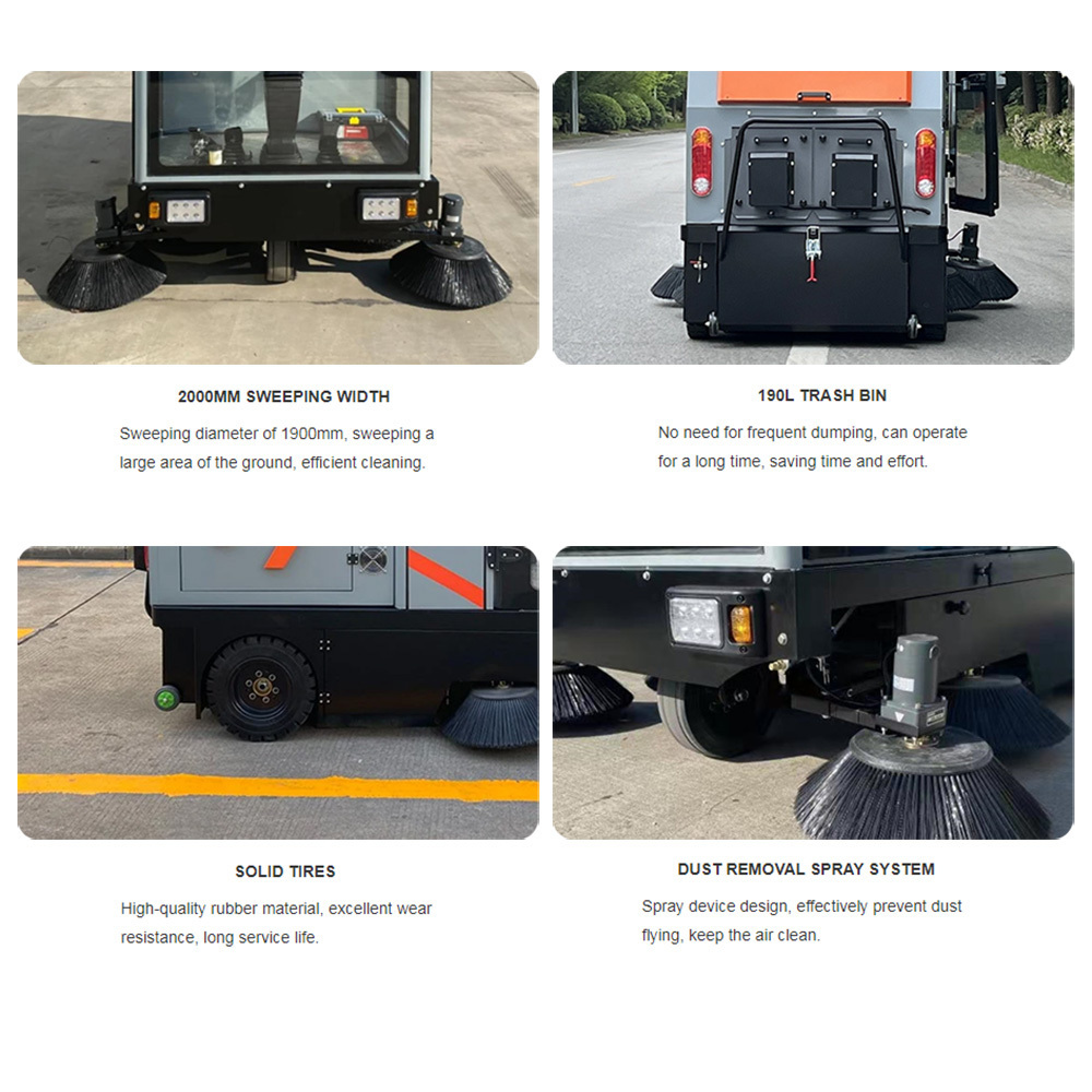 LB-4WT2000A vacuum sweeping machine compact street sweeper runway road sweepers street sweepers