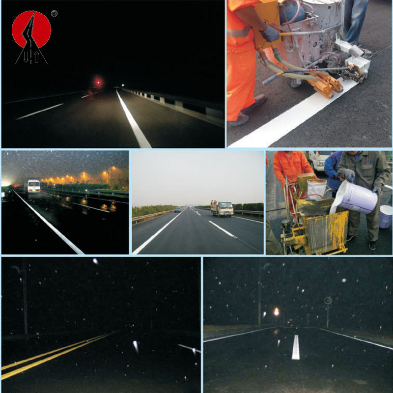 Thermoplastic traffic hot melt painting reflectivity road making chemical heated road line paint